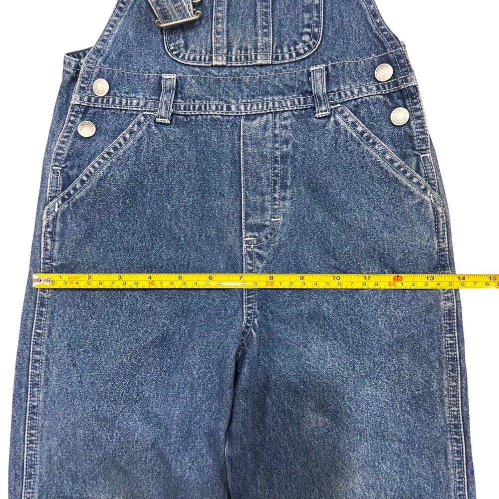 Vintage 90s Old Navy Toddler Denim Overalls Blue Cotton Straight Leg Kid Unisex - Picture 10 of 16